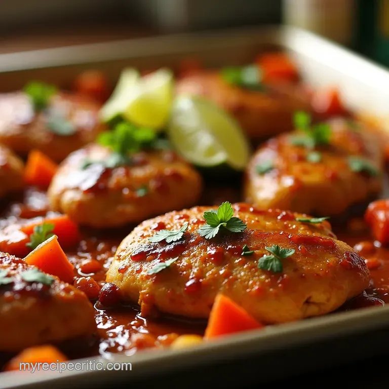 The OnePan Wonder 30Minute Zesty Sheet Pan Chicken Fajitas presentation