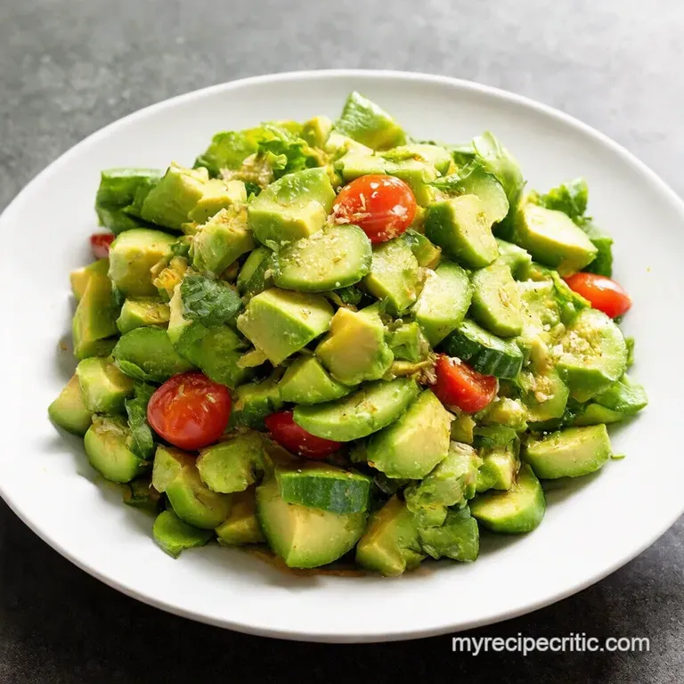 The Sunshine Salad Avocado Tomato Cucumber Perfection