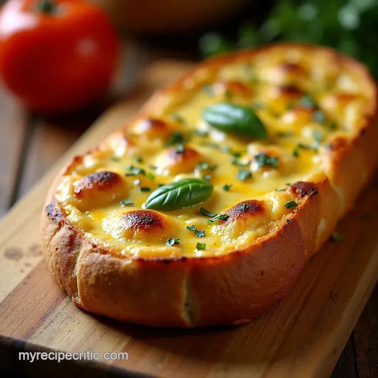The Ultimate Artisan Cheesy Garlic Bread Showstopper presentation