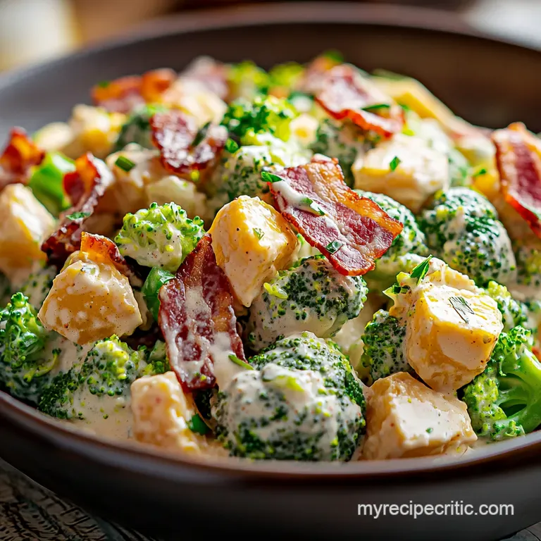 The Ultimate Creamy Bacon Broccoli Salad presentation