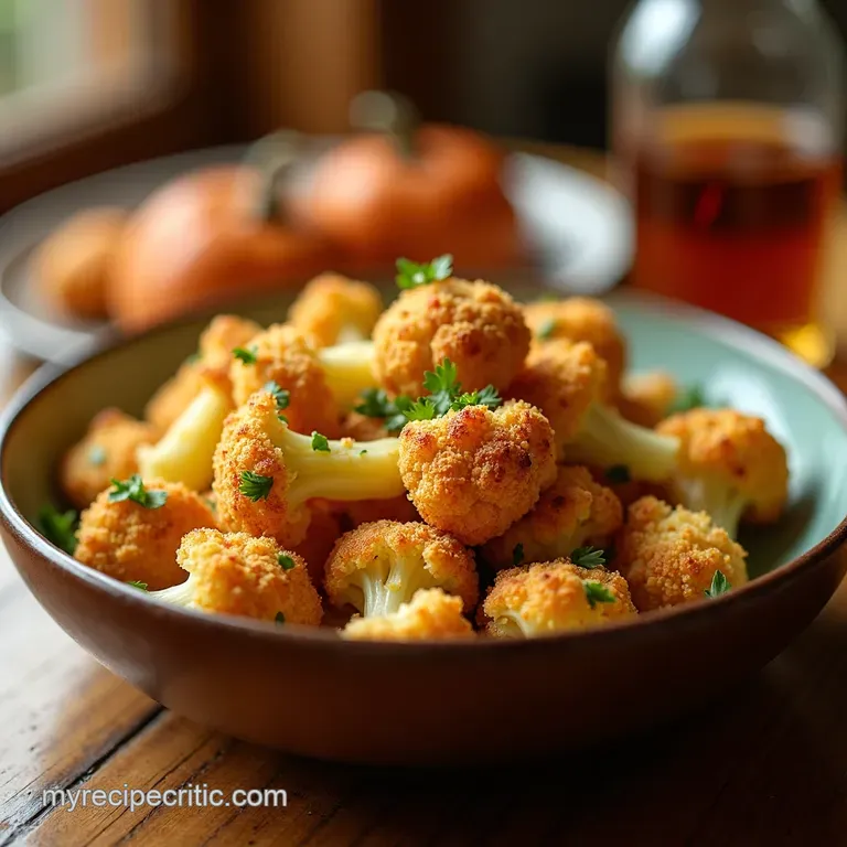 The Ultimate Crumbly Caramelized Crispy Roasted Cauliflower presentation