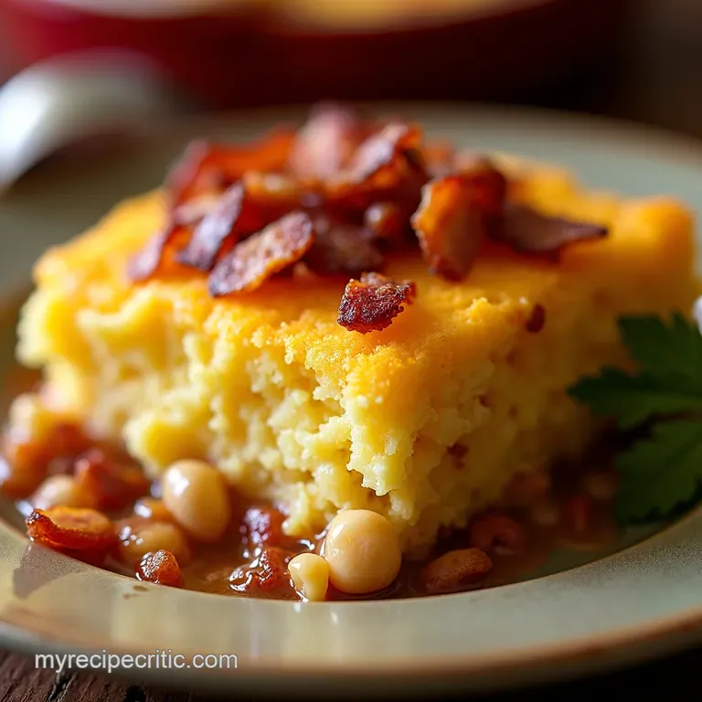 The Ultimate Firemans Fundraiser Loaded Cornbread Casserole presentation