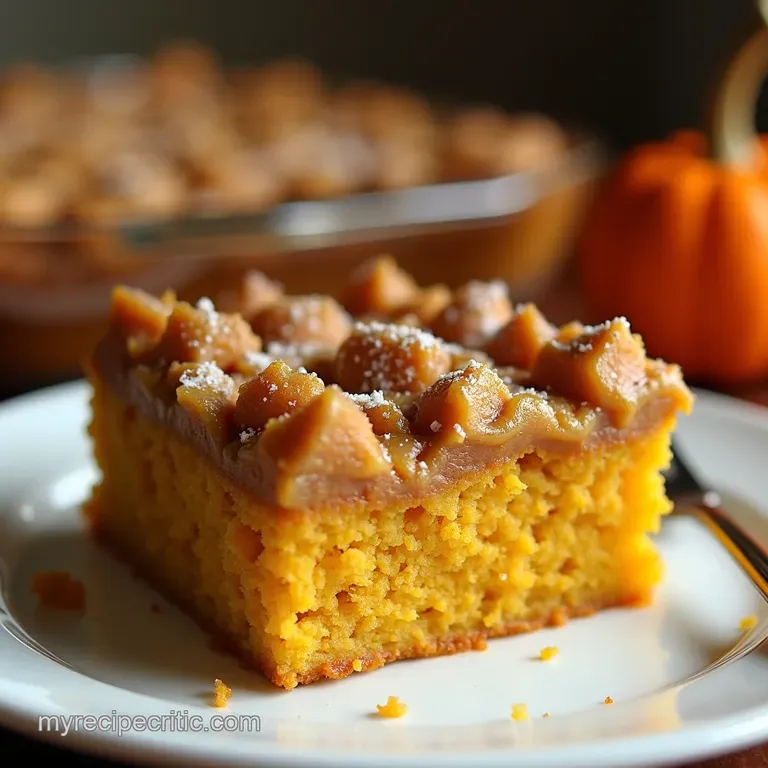 The Ultimate Lazy Sunday Easy Peasy Pumpkin Dump Cake presentation