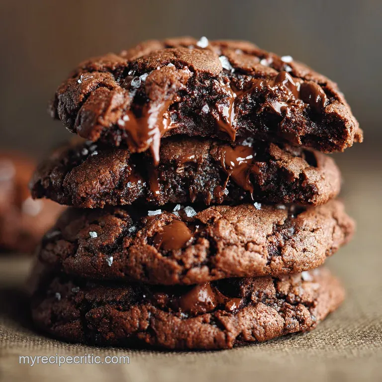 The Decadent Chunkers Thick Chewy Double Chocolate Fudge Cookies presentation