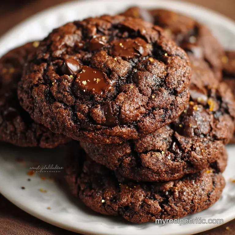 The Decadent Chunkers Thick Chewy Double Chocolate Fudge Cookies