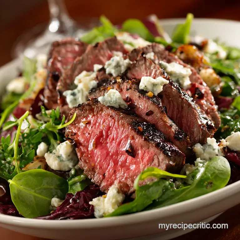 The Weekend Warrior Steak Salad Peppery Sirloin with BalsamicBlue Cheese Vinaigrette