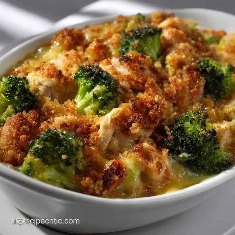 Chicken Broccoli Casserole the Ultimate Recipe with Velvety Homemade Sauce presentation