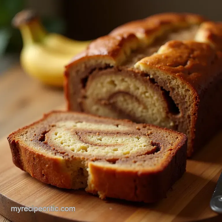 The Golden Loaf Ultimate Cinnamon Swirl Banana Bread presentation