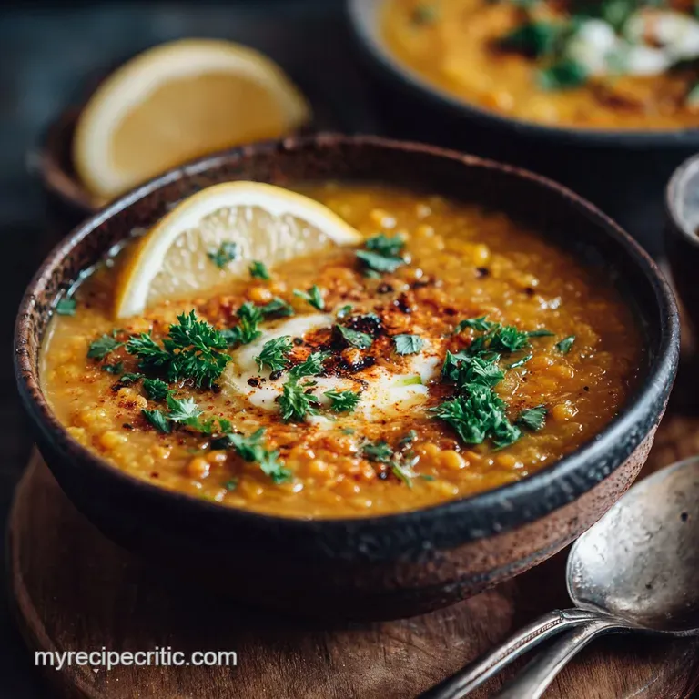 Red Lentil Soup the Ultimate Comforting Spiced Recipe presentation