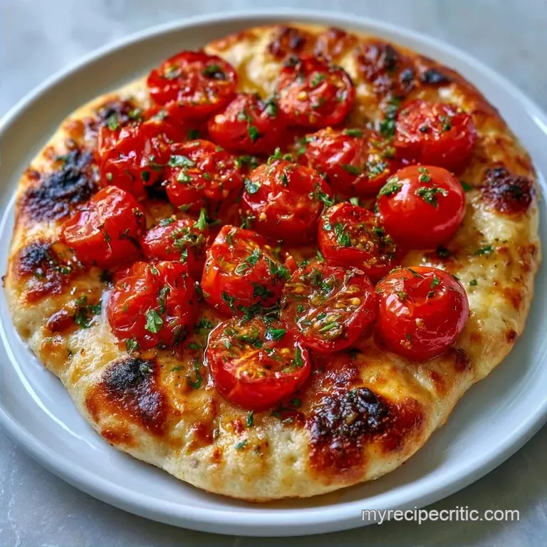 Vegan Cherry Tomato Flatbread in 45 Minutes