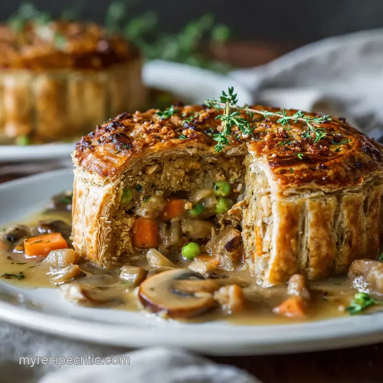 Vegan Dishes for Party the Ultimate Umami Mushroom Wellington Centrepiece presentation