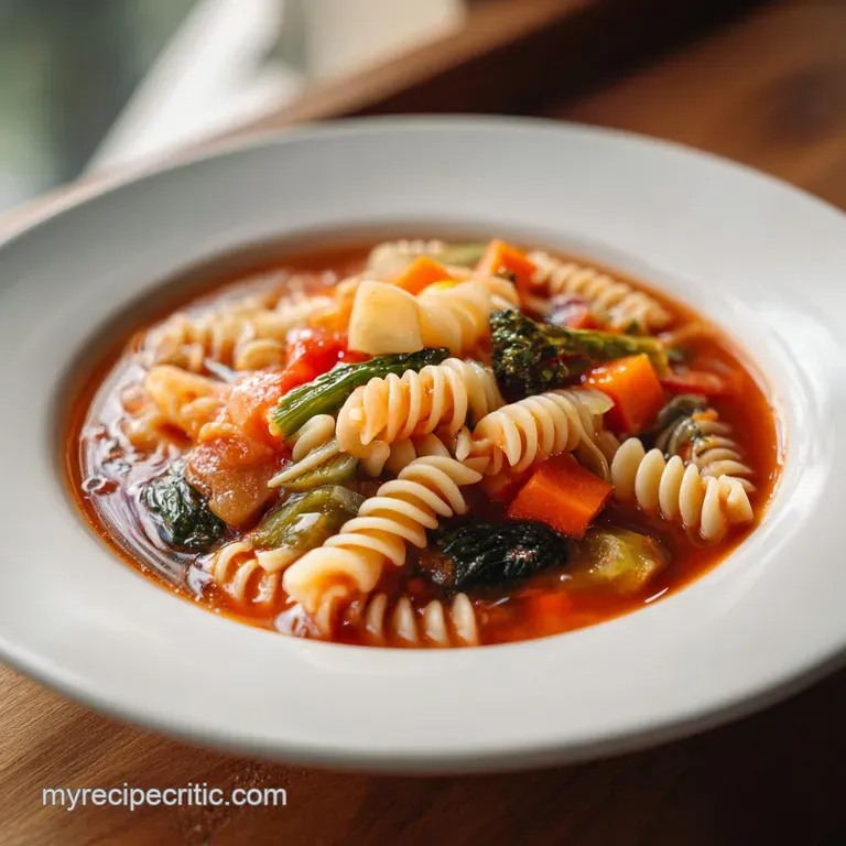 Vegetarian Pasta Soup: Velvety Broth