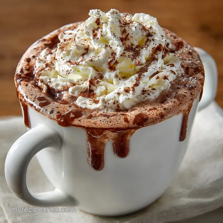 Hot Chocolate with Whipped Cream: Chefs Ultimate Velvet Mug presentation