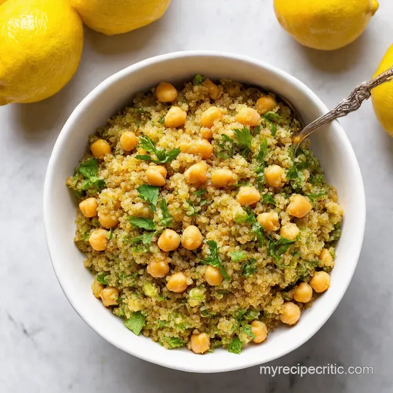 Zesty Lemon Herb Quinoa Chickpea Salad Sunshine in a Bowl presentation