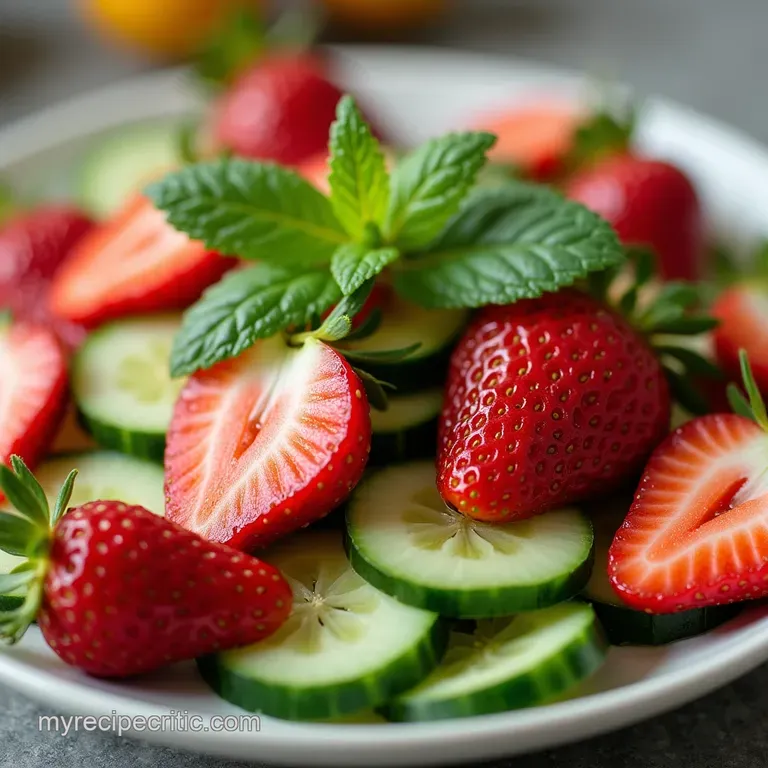 15Minute Cucumber Strawberry Salad with Lime Vinaigrette
