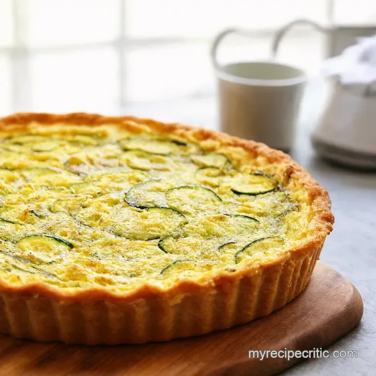 Zucchini and Ricotta Tart with Lemon and Herbs presentation